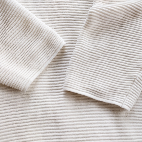 Wilfred Aritzia | Slouchy Ribbed Drop Shoulder Top in Off White | Large. - Picture 5 of 8